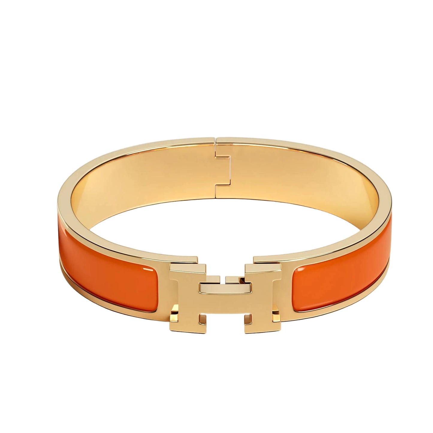 Hermes Clic Clac Bracelet Orange Fruite