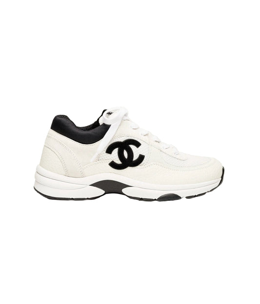 Chanel Mesh, Suede & Calfskin Sneakers
White & Black